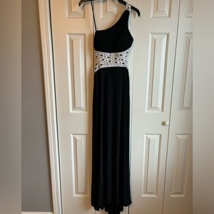 Black One Shoulder Prom Dress
